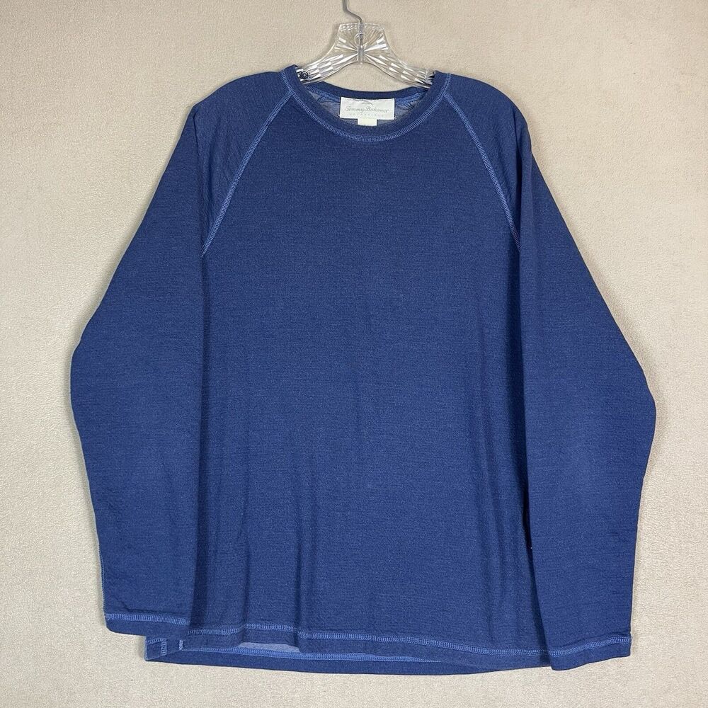 Tommy Bahama Sweatshirt Mens Medium Blue Reversible Long Sleeve Round Neck